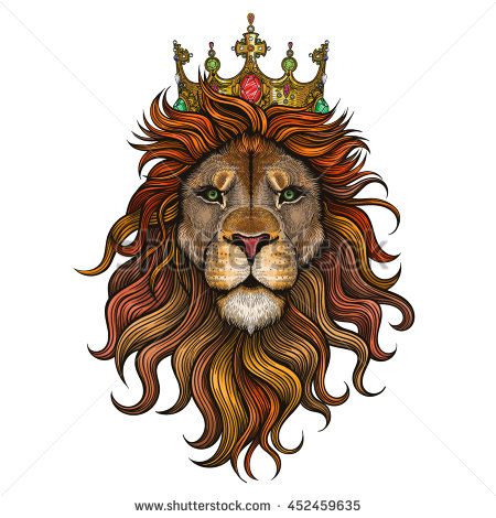 450x470 Vector Color King Lion Illustration Zhivnost Lion Illustration