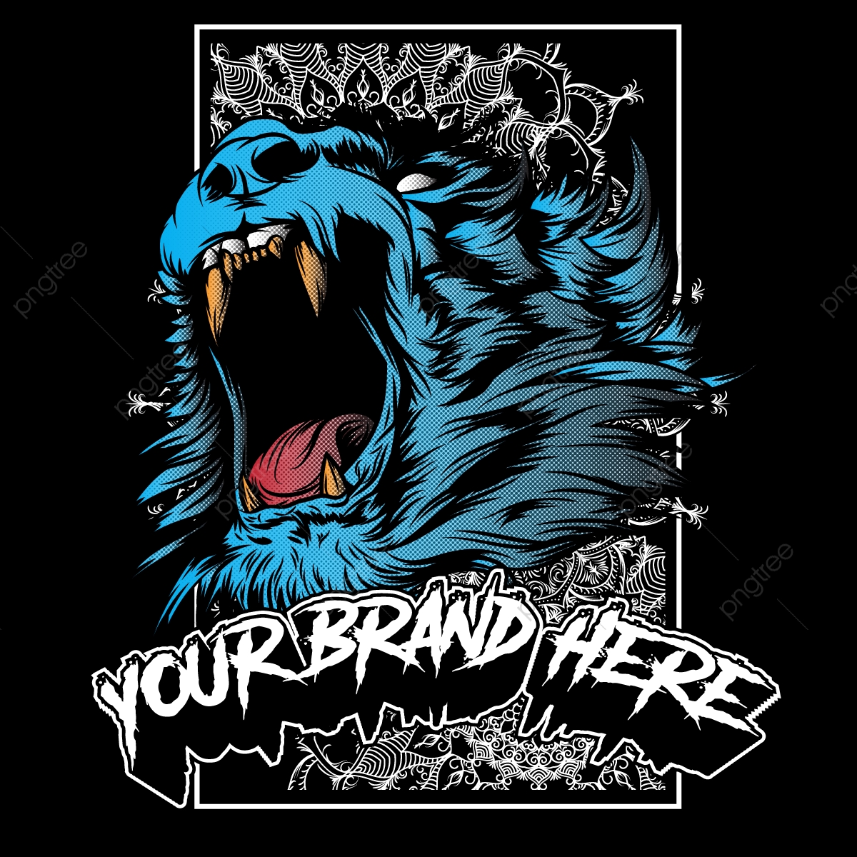 1200x1200 Angry Lion Illustration, Angry, Lion, Esport Png And Vector