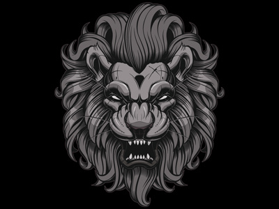 400x300 Apex Predator Lion Vector Illustration
