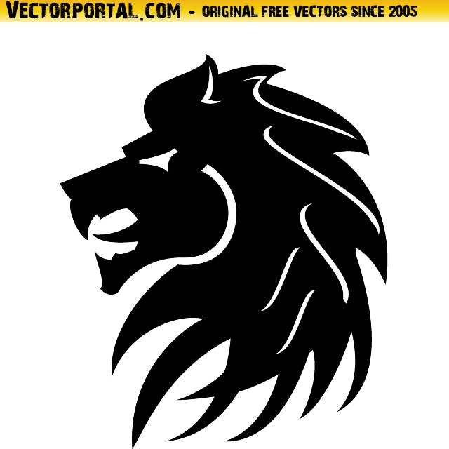 640x640 Black Lion Vector Illustration