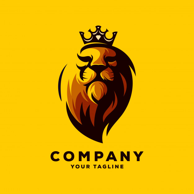 626x626 Awesome Lion King Logo Vector Vector Premium Download