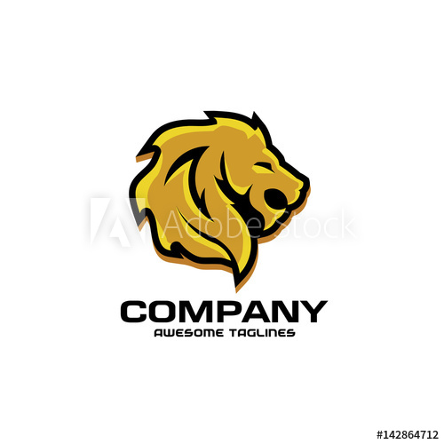 500x500 Lion Head Logo Vector, Lion King Head Sign Concept Lions Head