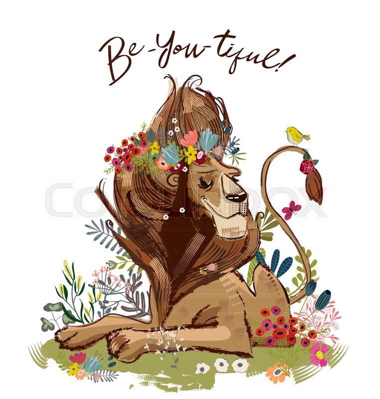 762x800 Cute Cartoon Lion King Vector Stock Vector Colourbox