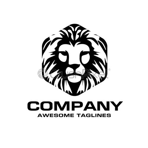 500x500 Lion Head Logo Vector, Stock Vector Crushpixel