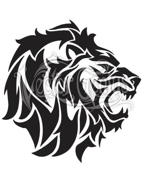 468x580 Roaring Iconic Lion Logo