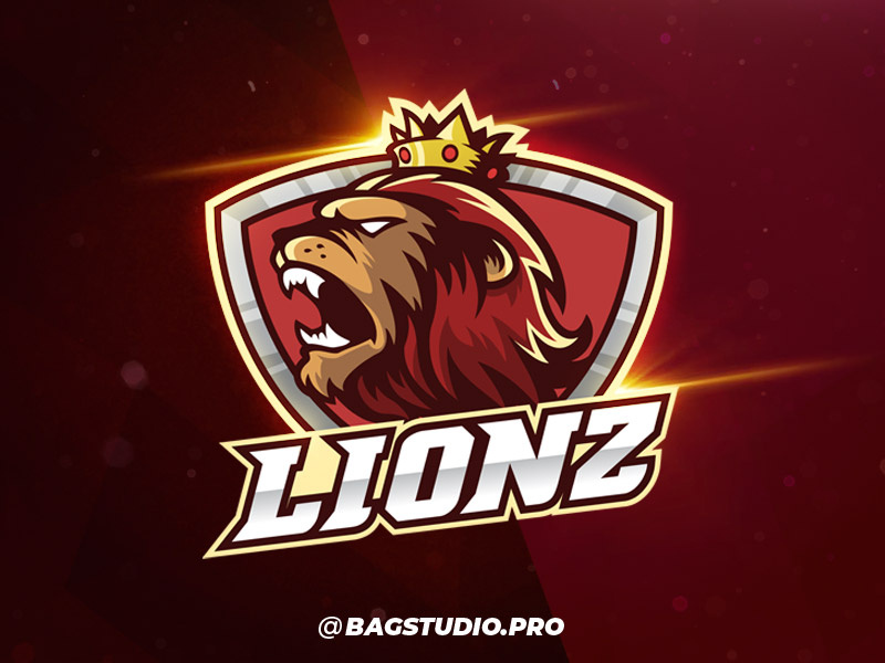 800x600 King Lion Mascot Esport Logo