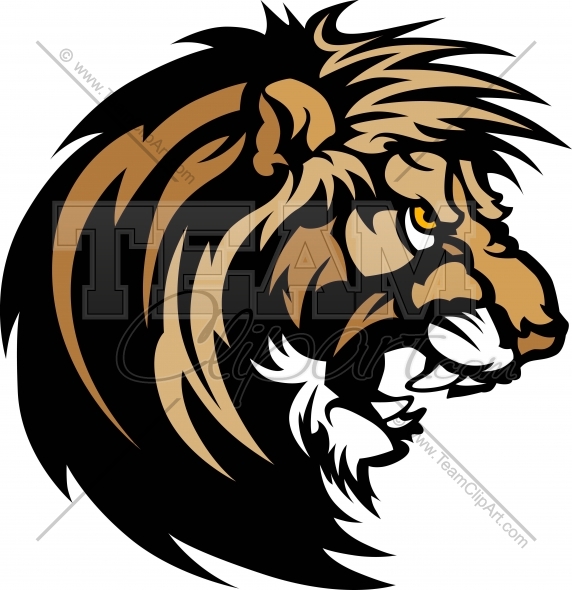 572x590 Lion Head Graphic Mascot Vector Clipart Illustration