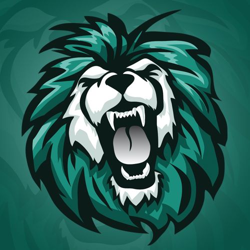 500x500 Roaring Lion Vector Mascot Logo