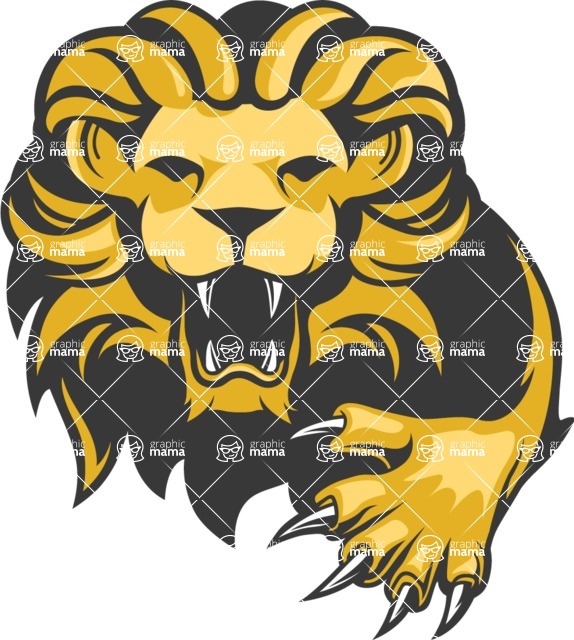 574x640 Lion Mascot Vector