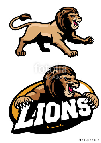 354x500 Angry Lion Mascot Set Stock Image And Royalty Free Vector