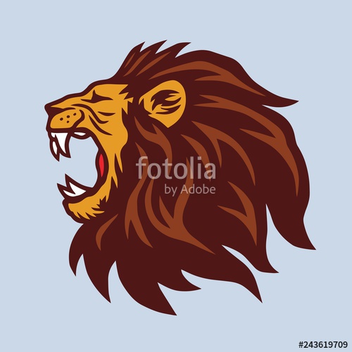 500x500 Angry Lion Mascot Vector Logo Stock Image And Royalty Free Vector