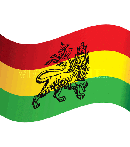 442x500 Buy Vector Rastafari Lion Of Judah Flag Clip Art Royalty Free