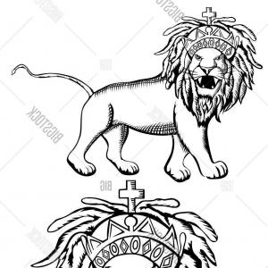 300x300 Lion Of Judah Concept Linear Icon Isolated On Vector Hoodamath