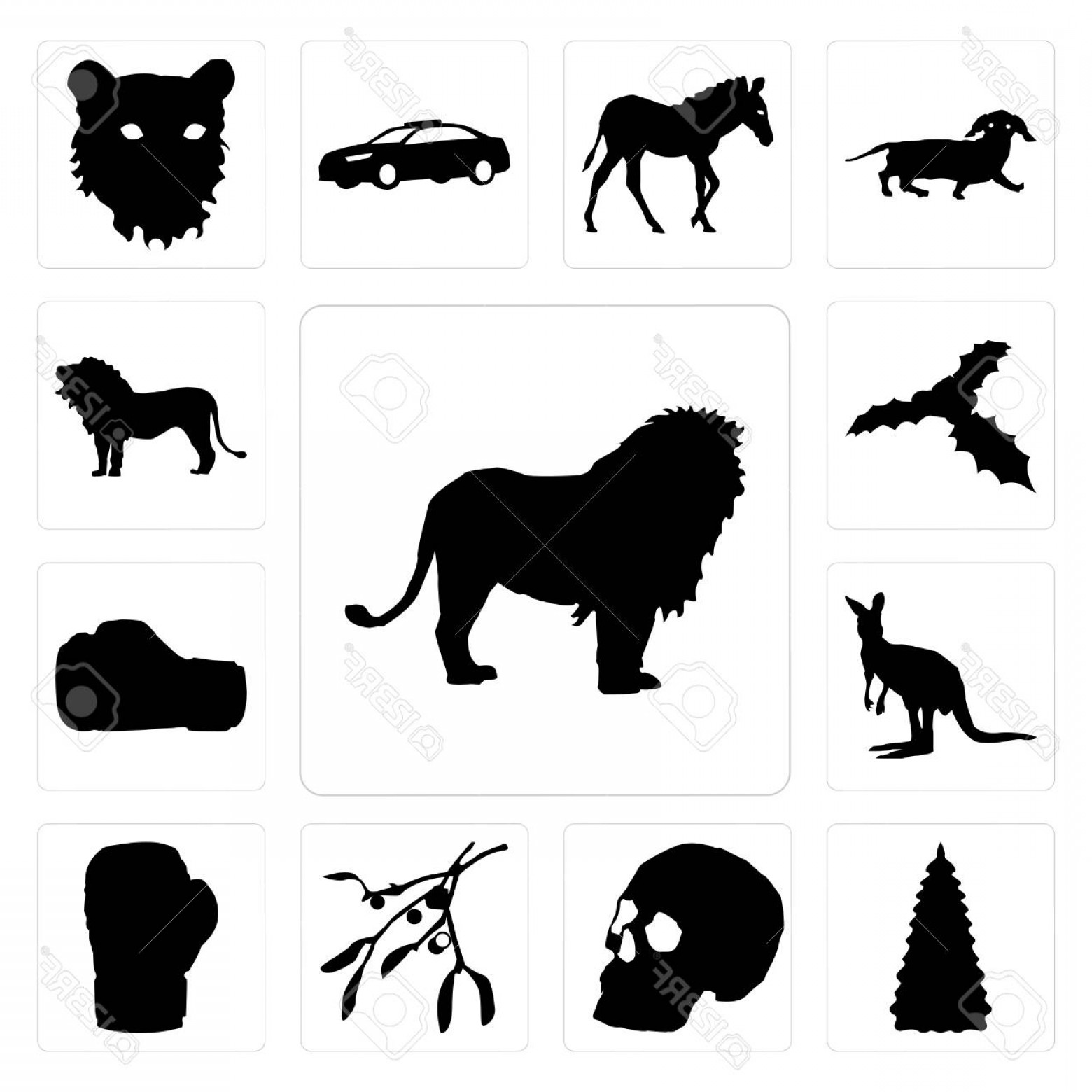 1560x1560 Lion Silhouette Vector Outline Catamart