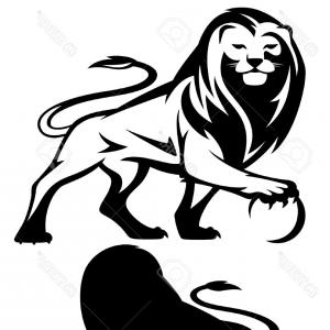 300x300 Vector Illustration Isolated Lion Silhouette On Hoodamathrun
