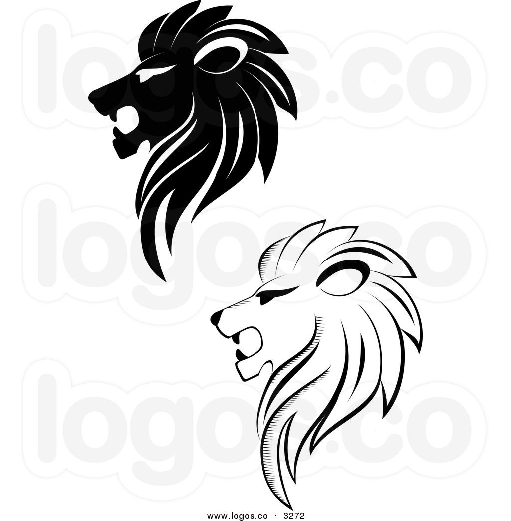 1024x1044 Lion Head Profile Royalty Free Vector Of Black And White Lion