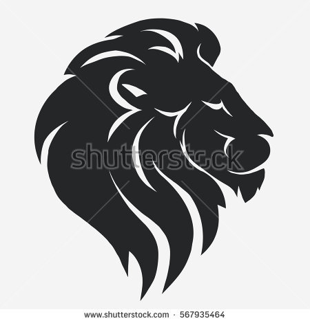 450x470 Lion Side Profile Silhouette
