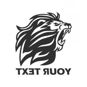 300x300 Roaring Lion Profile Vector Design Portrait Side View Animal Head