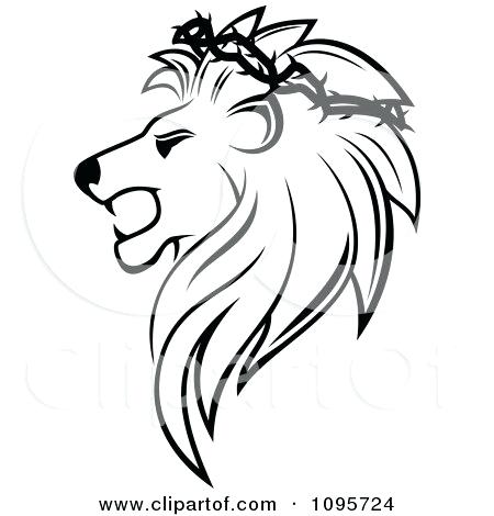 450x470 Clip Art Lion Head