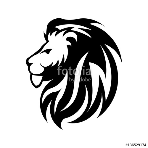500x500 Lion Head In Profile Template Logo Stock Image And Royalty Free