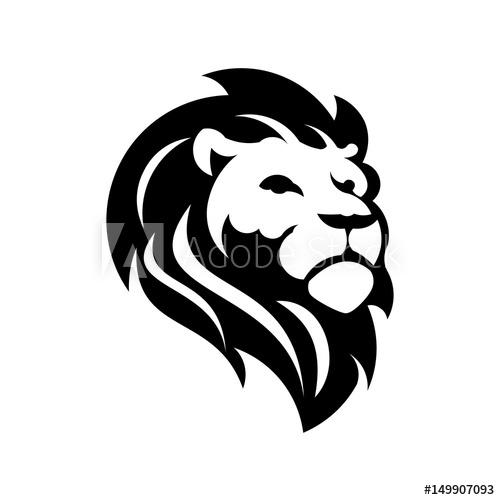 500x500 Lion Head In Profile Template Logo