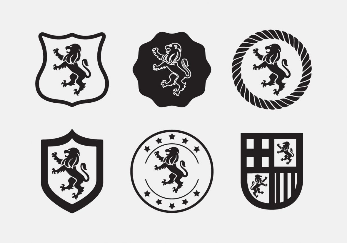 1180x826 Vector Lion Rampant Badge