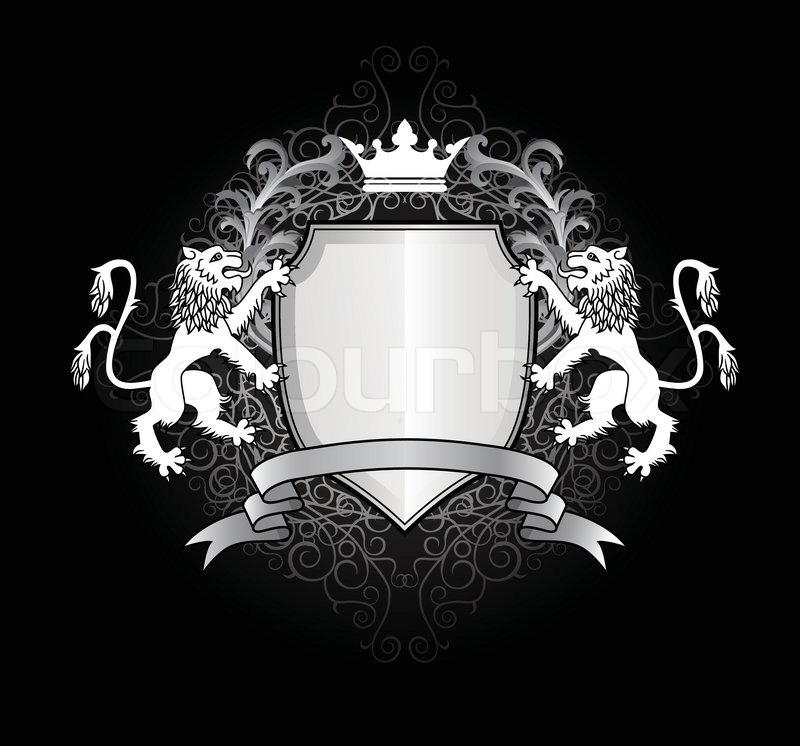 800x746 Heraldic Lion With Shield Stock Vector Colourbox