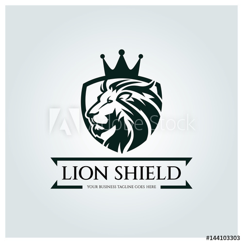 500x500 Lion Shield Logo Design Template Element For The Brand Identity