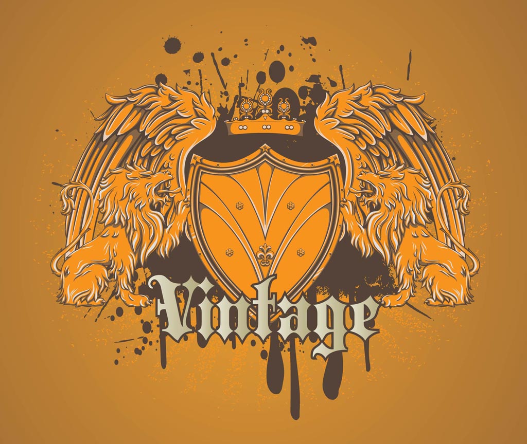1024x864 Cool Heraldic Lion Shield Vector Vector Art Graphics