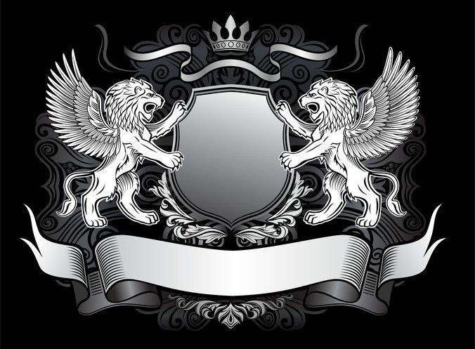 676x497 Free Lion Shield Vector Files, Vectors Graphics