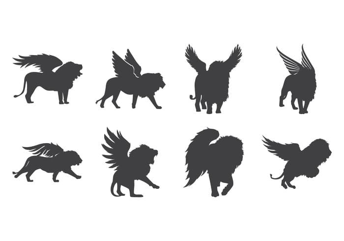 700x490 Free Winged Lion Silhouette Vector Free Graphics