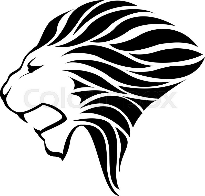800x762 Lion Head Silhouette Vector