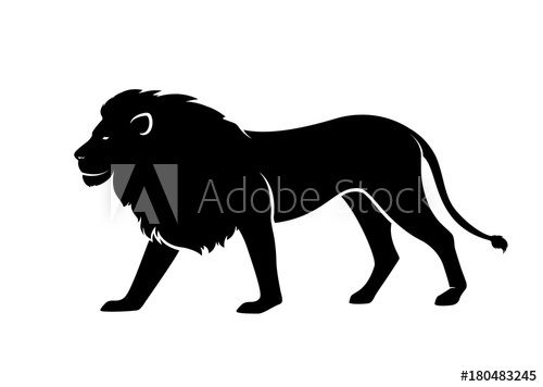 500x356 Lion Silhouette Vector