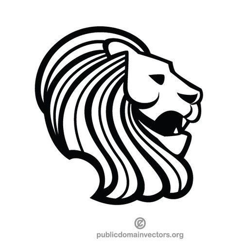 500x500 Lion Silhouette Vector Image