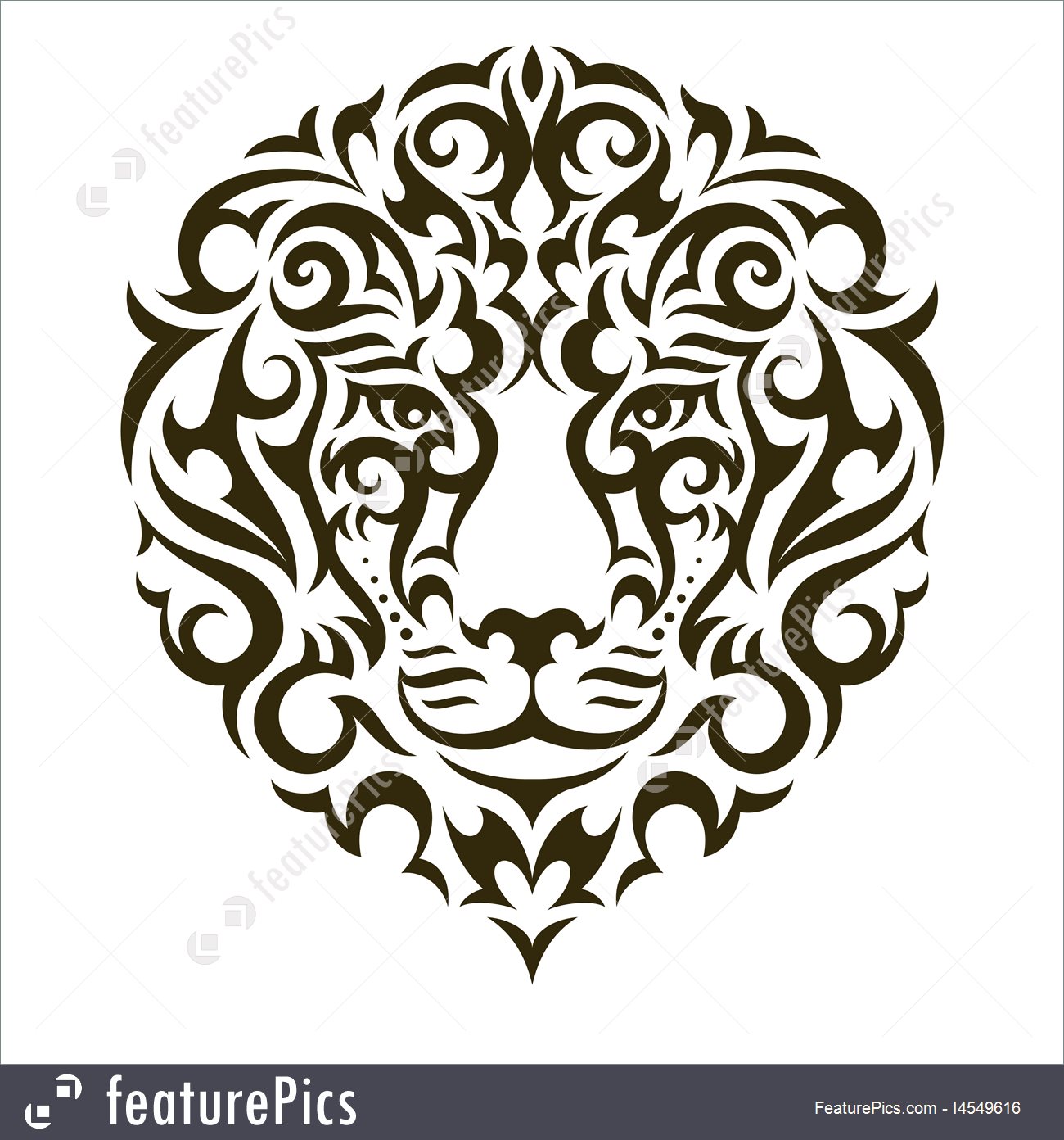 1300x1392 Lion Vector Tattoo