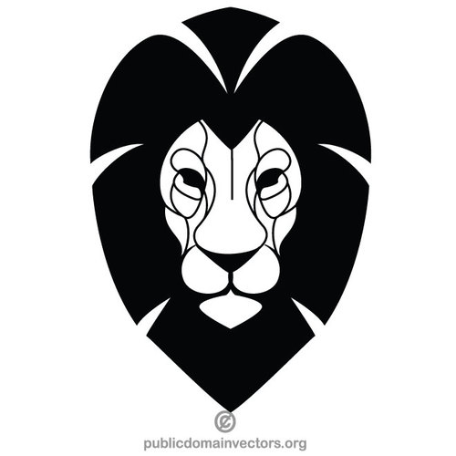 500x500 Lion Vector Stencil Art