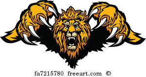300x159 Free Art Print Of Snarling Cartoon Lion Mascot Vector Lion Mascot
