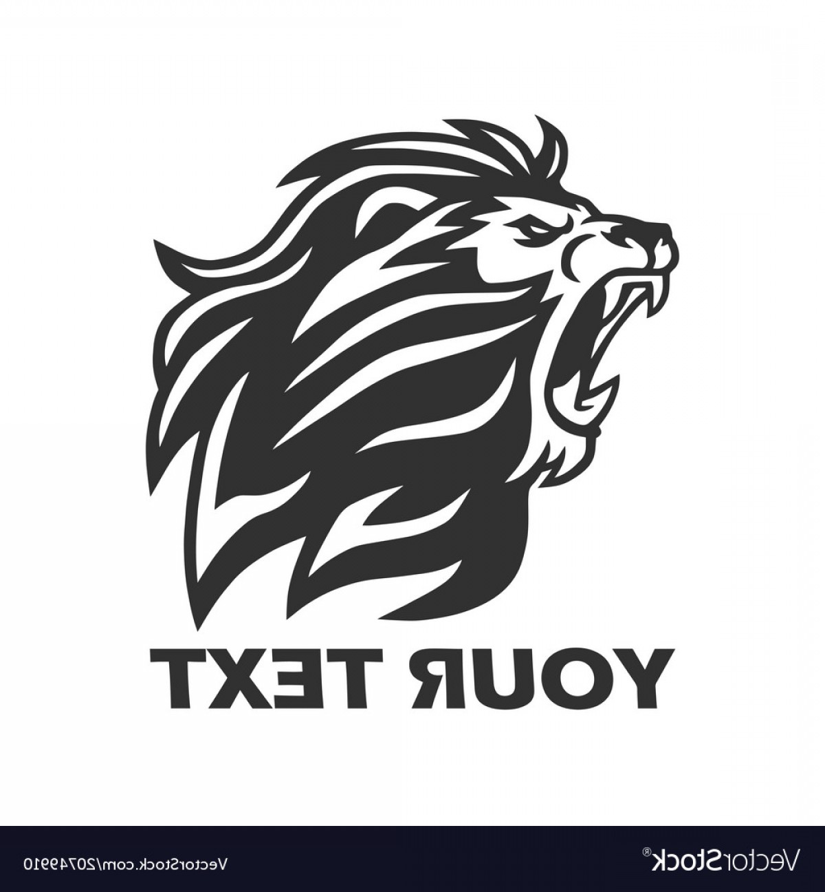 1200x1296 Lion Roaring Icon Logo Template Vector Hoodamathrun