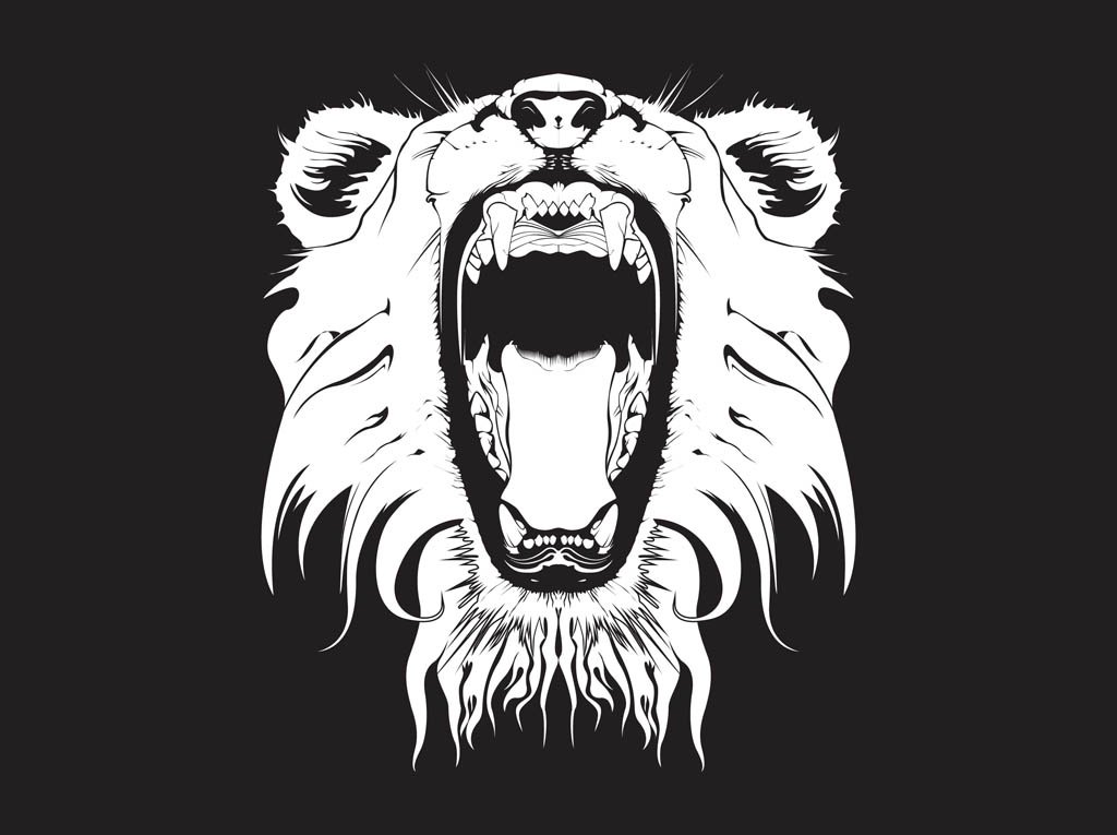 1024x765 Angry Lion Graphics Vector Art Graphics
