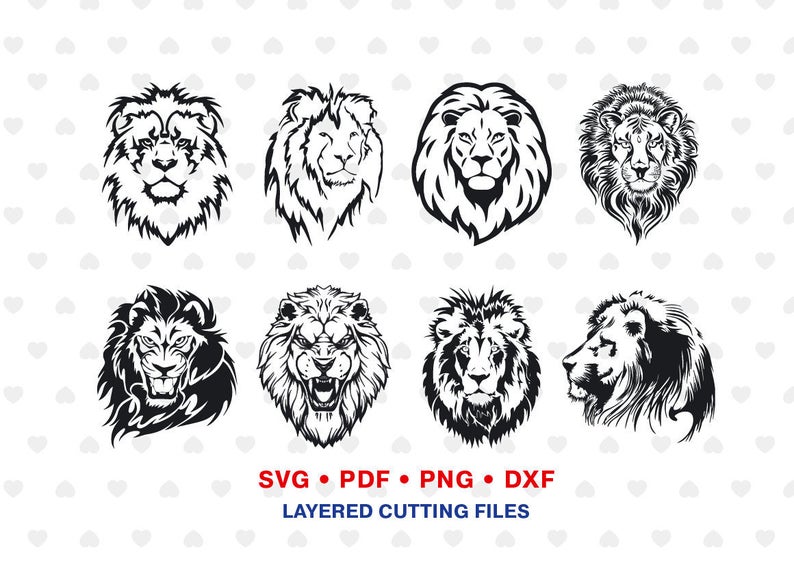 794x563 Lion Lion Face Cat Lion Vector Africa Etsy