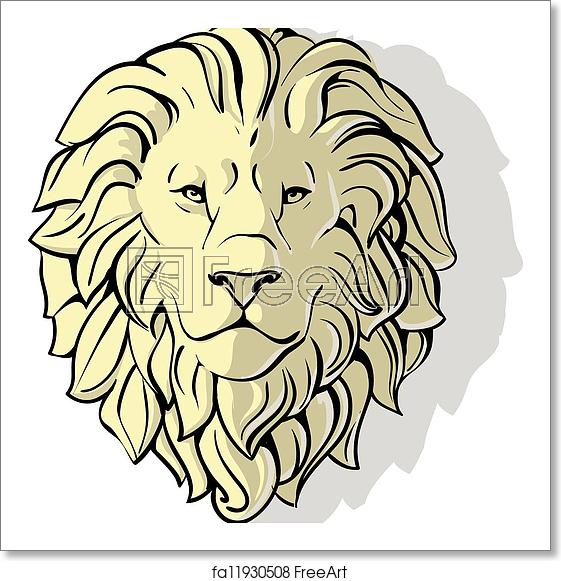 561x581 Free Art Print Of Head Of Lion Shadow Head Of Lion Vector