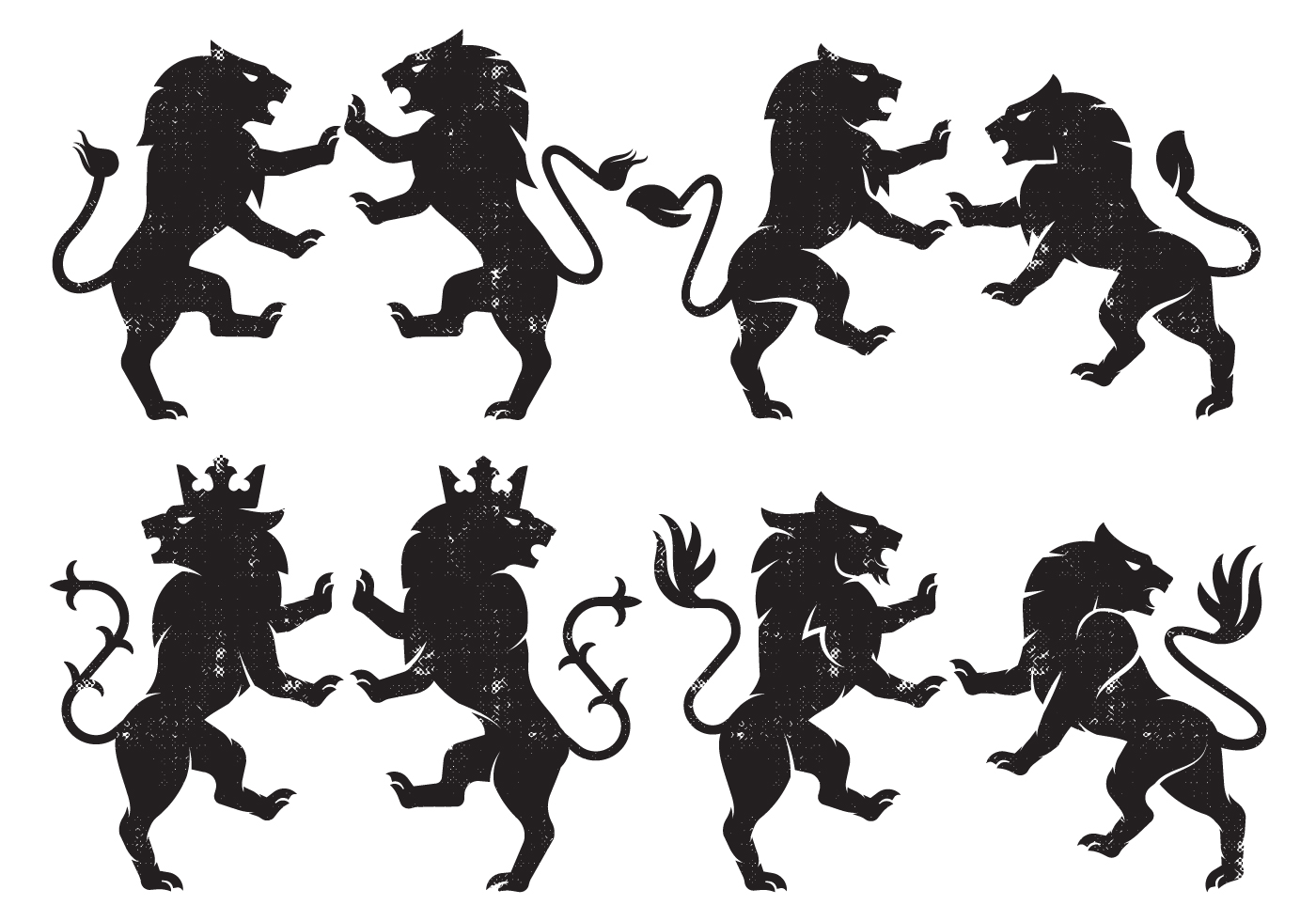 Lion Shapes Free Vector Art 1400x980 Lion Shapes Free Vector Art