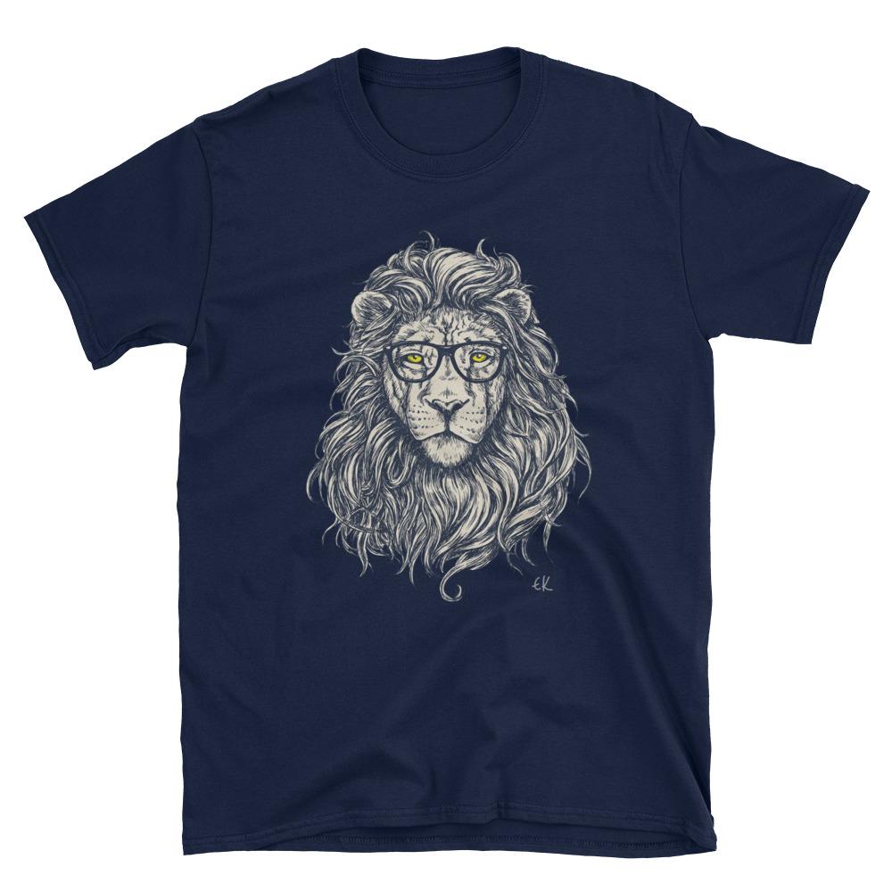 Hipster Lion Vector Short Sleeve Unisex T Shirt 1000x1000 Hipster Lion Vector Short Sleeve Unisex T Shirt
