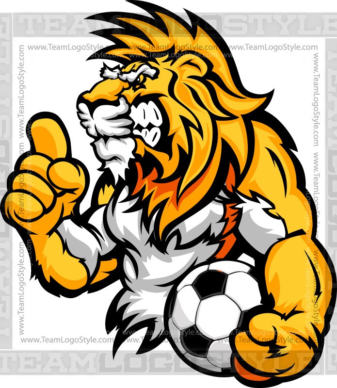Cartoon Soccer Lion 695x800 Cartoon Soccer Lion