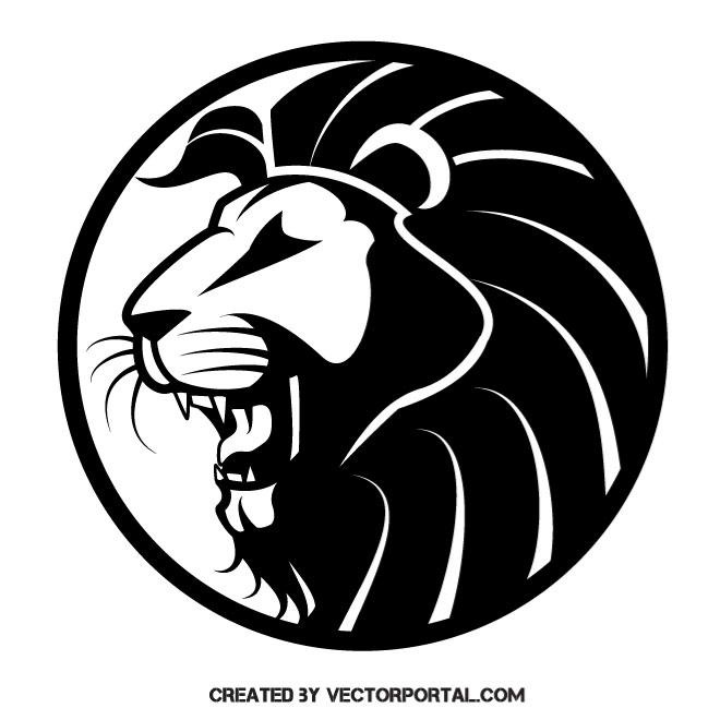 Lion Vector Image Stencil Art 660x660 Lion Vector Image Stencil Art