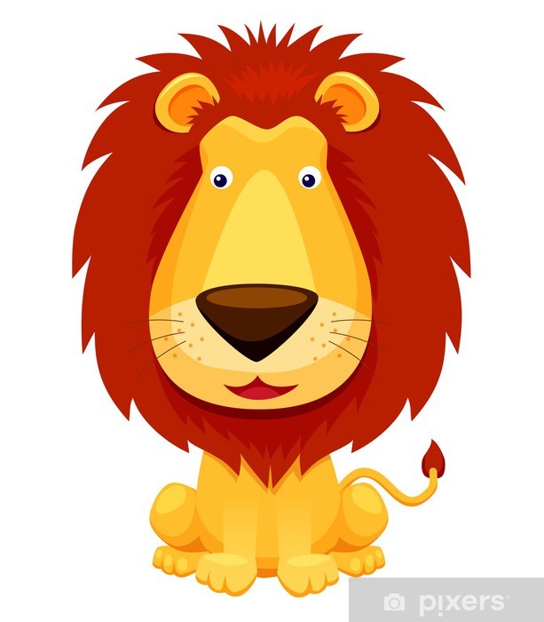 Lion Vector Isolated On White Wall Mural 613x700 Lion Vector Isolated On White Wall Mural