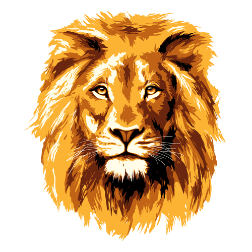 Golden Lion Vector Free Download 500x500 Golden Lion Vector Free Download