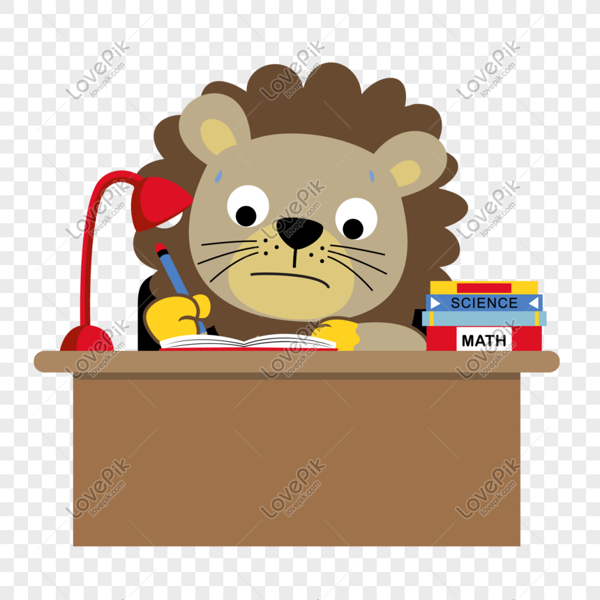 860x860 Q Version Carefully Written Lion Vector Material Png Image Picture