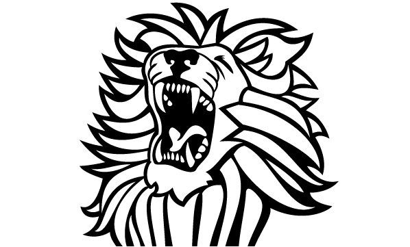 598x361 Roaring Lion Vector