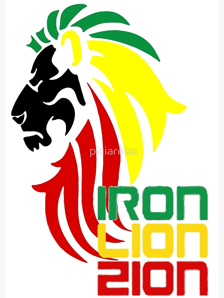 750x1000 Reggae Rasta Iron, Lion, Zion Metal Print